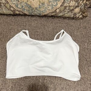 White Cropped Tank Top